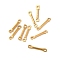 Ion Plating(IP) 304 Stainless Steel Connector Charms, Bar Links, Real 18K Gold Plated, 10x2x1mm, Hole: 1mm