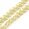 Imitation Jade Glass Beads Strands, Butterfly, Faceted, Gold, 8x10x5.5mm, Hole: 0.9mm, about 55pcs/strand, 15.47 inch(39.3cm)