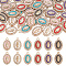 60Pcs 6 Colors Alloy Rhinestone Pendants, with Enamel, Oval with Virgin Mary Charms, Light Gold, Mixed Color, 20.5x13x2.5mm, Hole: 1.8mm, 10Pcs/color