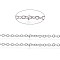 Tarnish Resistant 304 Stainless Steel Cable Chain, Satellite Chains, Soldered, with Rondelle Beads and Card Paper, Stainless Steel Color, Links: 1.9x1.4x0.4mm, Beads: 2x1mm, about 32.8 Feet(10m)/card