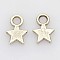 Tibetan Style Alloy Charms, Cadmium Free & Nickel Free & Lead Free, Star, Antique Silver, 10x8x2mm, Hole: 2.5mm