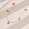 Bohemian Style Brass & Glass Seed Beaded Star Heart Pendant Necklace for Women Vacation Party, Golden, Colorful, 21.85 inch(55.5cm)
