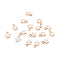 Alloy Pendants, with Enamel, Light Gold, Star, White, 8x6mm