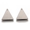 Tarnish Resistant 304 Stainless Steel Pendants, Stamping Blank Tag, Laser Cut, Double Side Drawbench Effect, Triangle, Stainless Steel Color, 12x12x1mm, Hole: 1mm