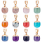 OLYCRAFT 12 Pcs Gemstone Pendants Quartz Pendants Natural Quartz Necklace Pendant with Top Golden Plated Iron Findings for Necklace Bracelet Earring Jewelry Making