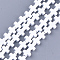 Spray Painted Non-magnetic Synthetic Hematite Beads Strands, Cross, White, 6~6.5x6~6.5x2.5mm, Hole: 0.8mm, about 66~75pcs/strand, 16.5 inch~18.7 inch