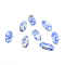 Natural Blue Spot Jasper Cabochons, Oval, 30x15x5mm
