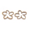 Tibetan Style Alloy Linking Rings, Flower, Cadmium Free & Nickel Free & Lead Free, Antique Bronze, 43x40x2mm