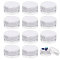 CHGCRAFT 12Pcs Mini Round Stone Box Small Loose Diamond Gemstone Display Case White Plastic Loose Diamond Boxes with Clear Top Lids and Sponge, 1.2×0.6 Inch