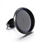 Flat Round 304 Stainless Steel Stud Earring Settings, Gunmetal, Tray: 18mm, 20mm, Pin: 0.7mm