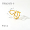 Vintage Stainless Steel Open Cuff Rings Simple Luxury Fashion Accessory, Real 18K Gold Plated, Inner Diameter: 18.3mm