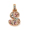Brass Micro Pave Cubic Zirconia Pendants, Nickel Free, Real 18K Gold Plated, Colorful, Letter S, 18.5~24x12.5~25.5x5~5.5mm, Hole: 5x3mm