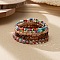 Bohemian Glass Beaded Stretch Bracelet Sets, Summer Beach Stackable Charm Bracelets for Women
