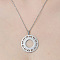 Non-Tarnish 201 Stainless Steel Hollow Sun Pendant Necklace, Stainless Steel Color, 17.72 inch(45cm)