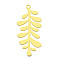 201 Stainless Steel Pendants, Laser Cut, PVD Vacuum Plating, Leaf, Golden, 31.5x15x1mm, Hole: 1.6mm