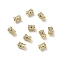 Brass Micro Pave Cubic Zirconia Beads, Column, Rack Plating, Cadmium Free & Lead Free, Long-Lasting Plated, Real 18K Gold Plated, 5x4mm, Hole: 1.2mm