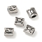 Oval with Constellation 304 Stainless Steel Beads, Large Hole Beads, Antique Silver, Cancer, 9x9x6mm, Hole: 4.5mm