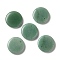  Natural Green Aventurine Pendants, Flat Round Charms, 30x6~7.5mm, Hole: 1.2mm