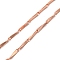 Brass Bar Link Chain Necklaces Making with Clasp, for Beadable Necklace Making, Cadmium Free & Nickel Free & Lead Free, Rose Gold, 17.76 inch(45.1cm), Wide: 1.5mm