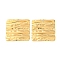 Ion Plating(IP) 304 Stainless Steel Pendants, Square Charm, Textured, Real 18K Gold Plated, 27x28x3mm, Hole: 2mm
