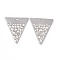 Non-Tarnish 304 Stainless Steel Pendants, Triangle Charm, Stainless Steel Color, 28x22.5x1mm, Hole: 1.5mm