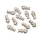 Tarnish Resistant Fishbone 201 Stainless Steel Pendants, Stainless Steel Color, 18x8x1mm, Hole: 2mm