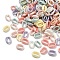 Opaque Acrylic Quick Link Connectors, Oval, Mixed Color, 15.5x11x6mm, Inner Diameter: 10.5x4.5mm, about 1562pcs/500g
