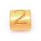 Alloy Beads, Column with Hollow Number, Matte Gold Color, Number, 6.5x6mm, Hole: 3.3mm
