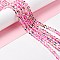 Synthetic Moonstone Beads Strands, Round, Hot Pink, 6mm, Hole: 0.8mm, about 63pcs/strand, 14.57''~15.55''(37~39.5cm)