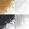 200G 4 Colors Glass Beads, No Hole Beads, Round, Mixed Color, 1~3mm, 50g/color