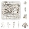 40Pcs 8 Styles Medical Theme Tibetan Style Alloy Pendants, Paramedic Pendants, Cadmium Free & Lead Free, Antique Silver, 18~61.5x10~27.5x2.5~7.5mm, Hole: 1.2~3mm, 5pcs/style