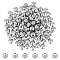 UNICRAFTALE 100Pcs Stainless Steel Beads Rondelle Grooved Beads Metal Stripe Beads Round Spacer Beads Loose Beads for DIY Bracelet Necklace Jewelry Making 6mm Stainless Steel Color