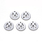 Non-Tarnish 304 Stainless Steel Pendants, Laser Cut, Flat Round with Family, Stainless Steel Color, 15.5x1mm, Hole: 1.2mm