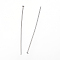 Tarnish Resistant 304 Stainless Steel Flat Head Pins, Stainless Steel Color, 40mm, Pin: 0.8mm, Head: 1.5mm