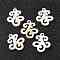 Natural Freshwater Shell Pendants, Flower, 21x19x1.5~2mm, Hole: 1.4mm