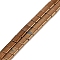 Electroplated Non-magnetic Synthetic Hematite Beads Strands, Square, 2-Hole, Sienna, 5x5x2mm, Hole: 0.8mm, about 74pcs/strand, 15.75 inch(40cm)