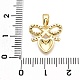 Латунные микро проложить кубического циркония подвески KK-T070-49G-3