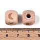 Гравированные бусины из бука WOOD-N015-08B-3
