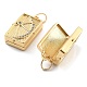 Подвески из латуни с прозрачным фианитом KK-U009-11C-G-2