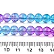 Выпечка расписные прозрачные стеклянные бусины DGLA-M001-8mm-07-5