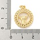 Латунные микропаве прозрачные подвески с фианитом KK-U007-01G-08-3