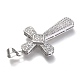 Латунные микропаве прозрачные подвески с фианитом ZIRC-O038-03P-3
