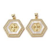 Латунные микро проложить кубического циркония подвески KK-D057-19G