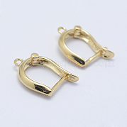 Латунные серьги-кольца с застежкой сзади KK-F728-09G-NF