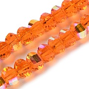 Прозрачные стеклянные бусины гальваническим пряди GLAA-Q099-C01-02-1