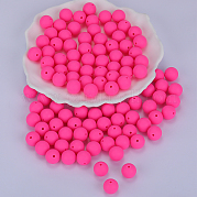 Круглые силиконовые фокусные бусины SI-JX0046A-33