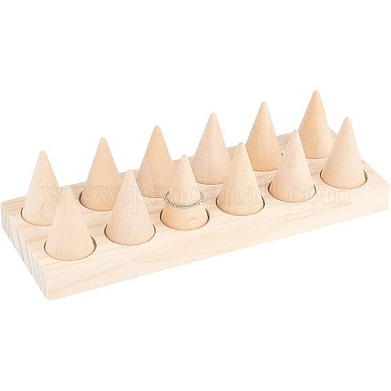 Подставка для колец из дерева RDIS-WH0009-005B-1