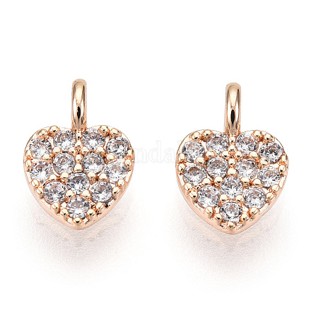 Латунные микро проложить кубического циркония подвески KK-P157-14G-01-NF-1