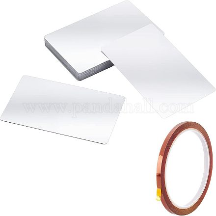 Алюминиевые пустые визитки с термотрансферной печатью DIY-NB0005-07-1