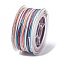 Segment Dyed Waxed Polyester Cord, Twisted Round Cord, Colorful, 1mm, about 49.21 Yards(45m)/Roll